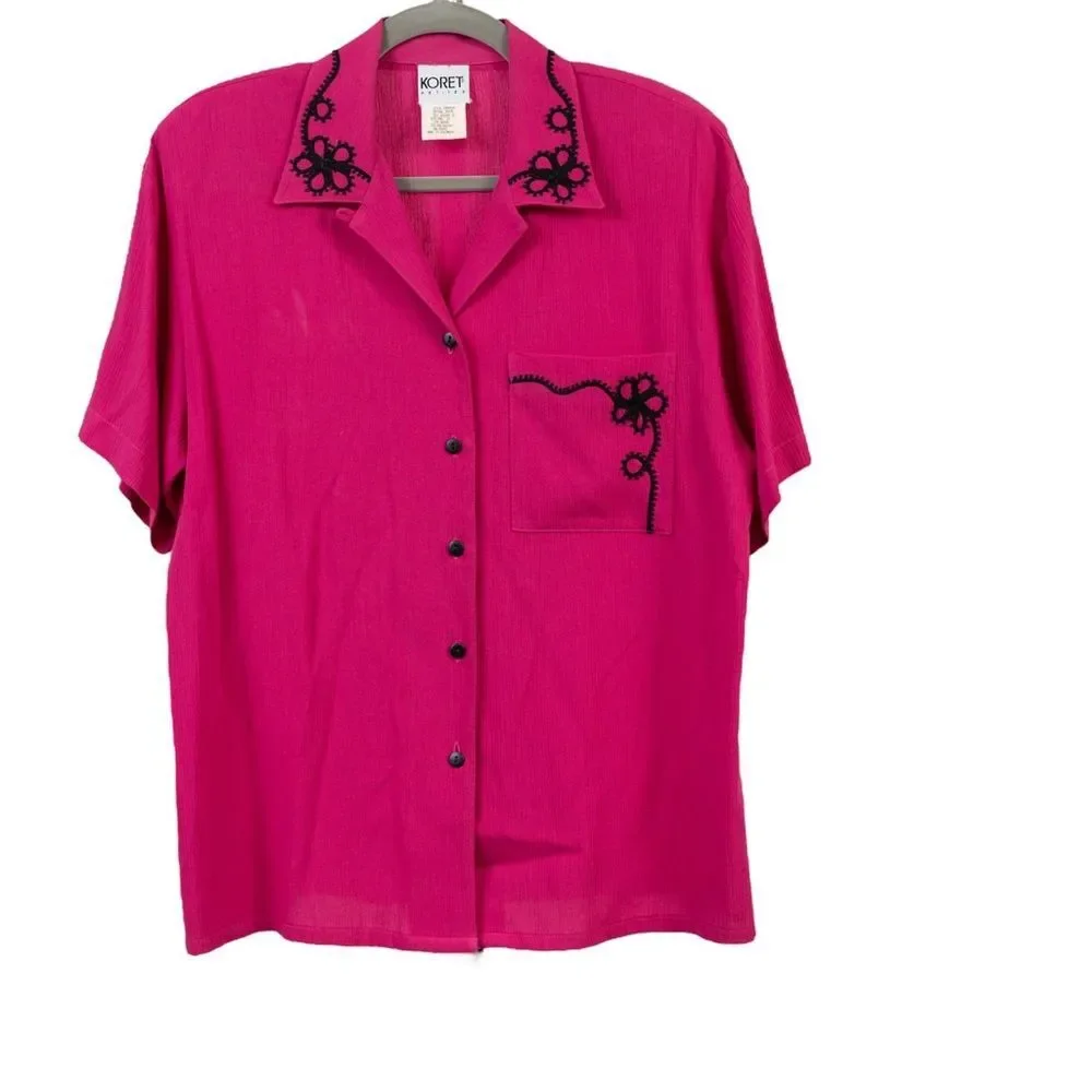 Vintage Koret Petite pink buttons down shirt size S